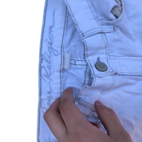 TRUE Religion Jeans Size 26 White - Picture 5 of 10